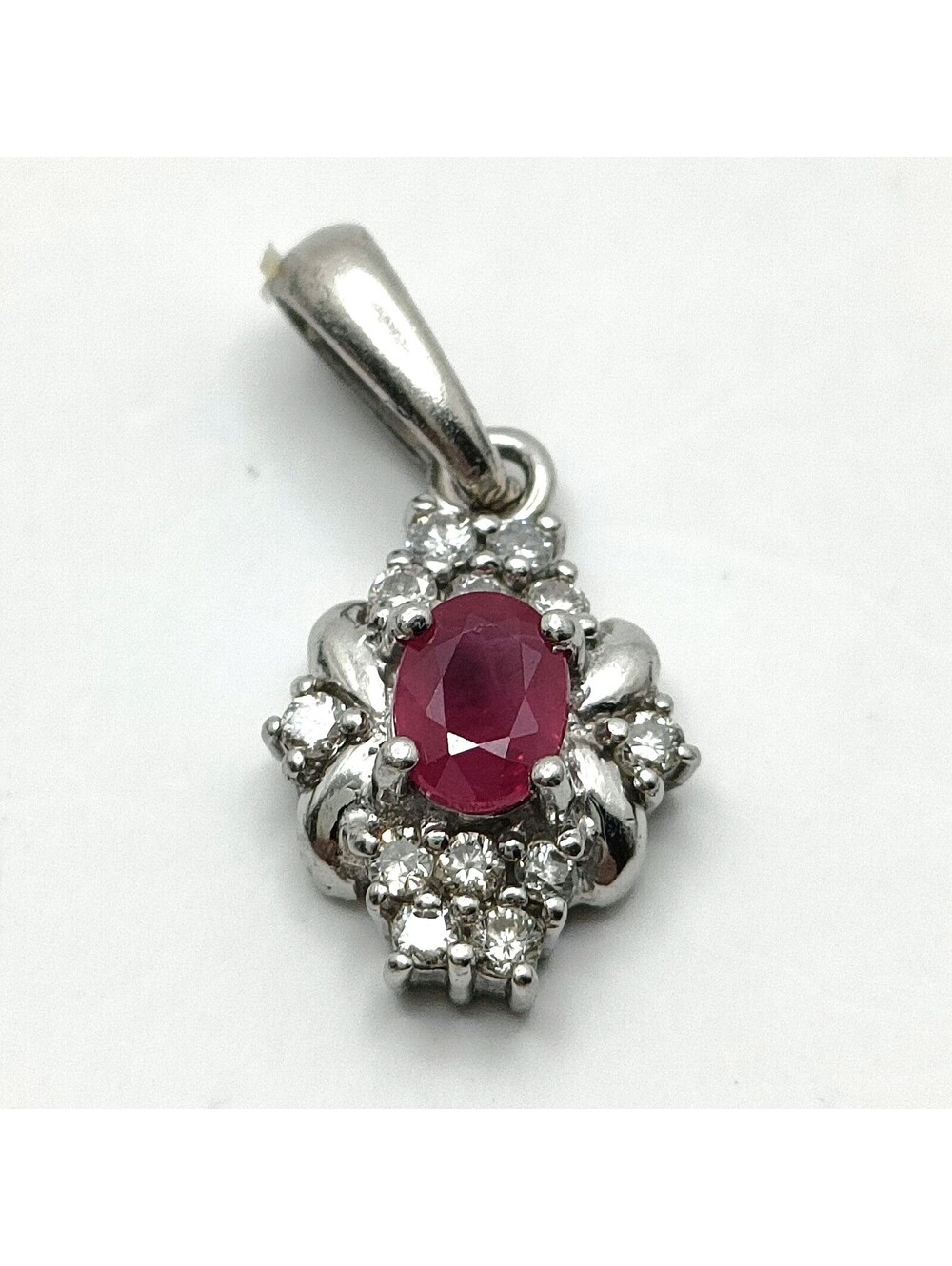 Jewelry Pendant Head Ruby 0.3ct Platinum 2669430